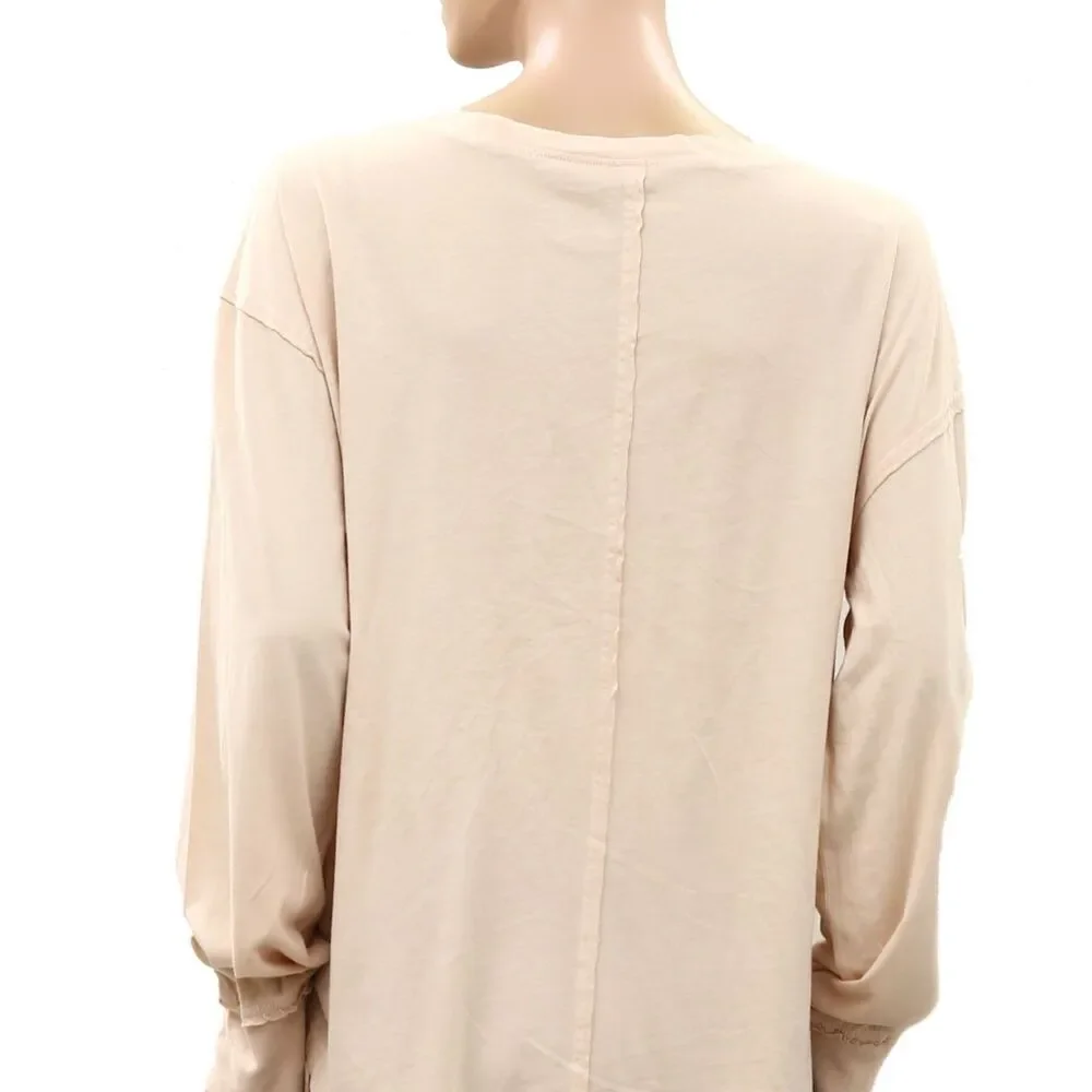 Free People Verde Valley Arizona Embroidered Graphic Long Sleeve Top M 289859